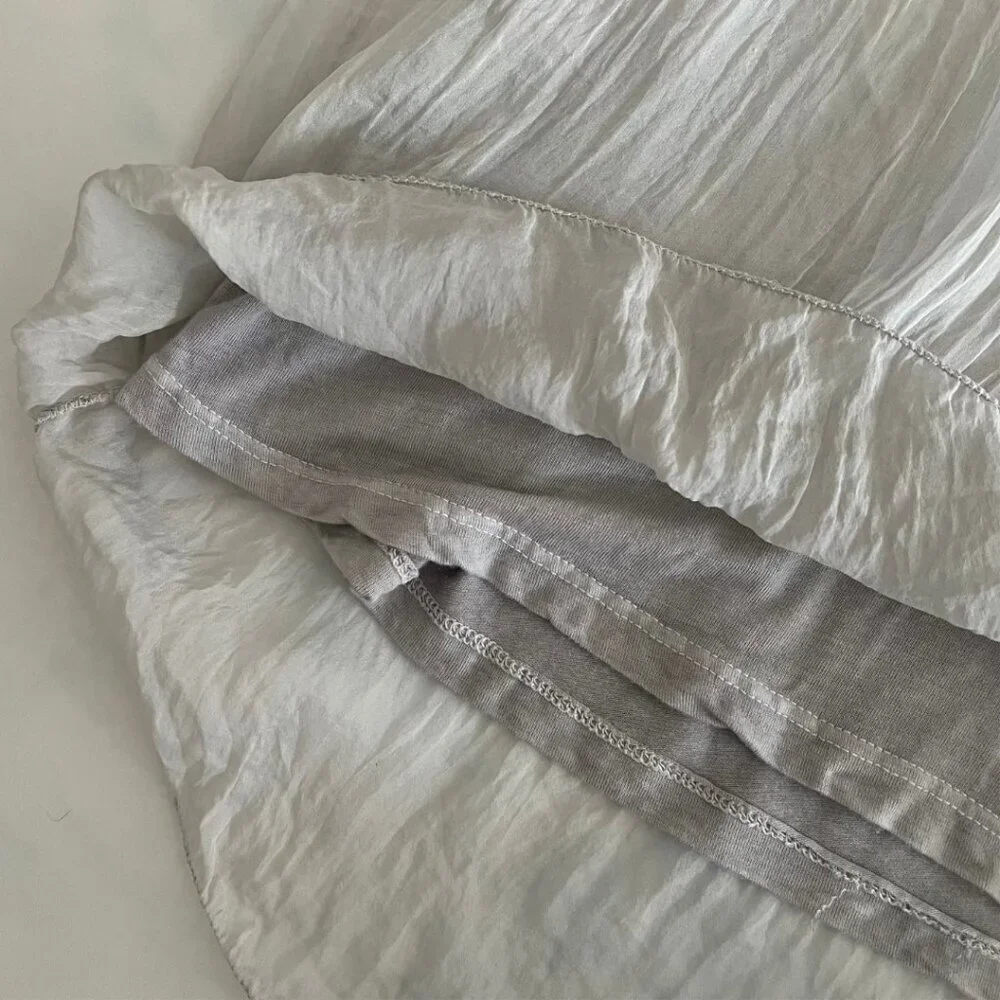 Giusy Silk Pleated V-Neck Ombre Sleeveless Tunic Blouse - Picture 5 of 8